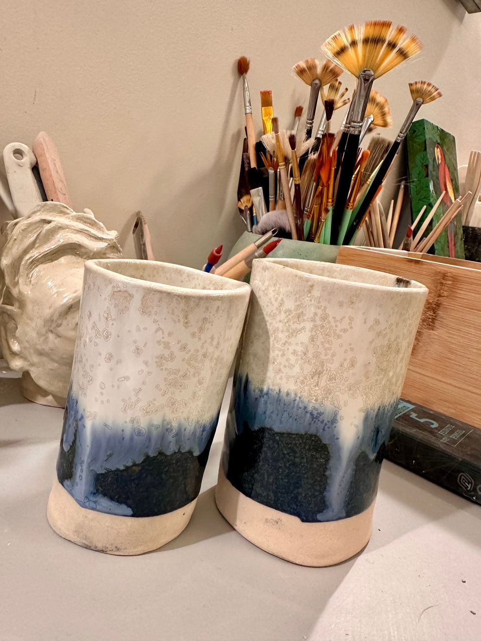 2 petits vases en céramique Poterie Belisaceram