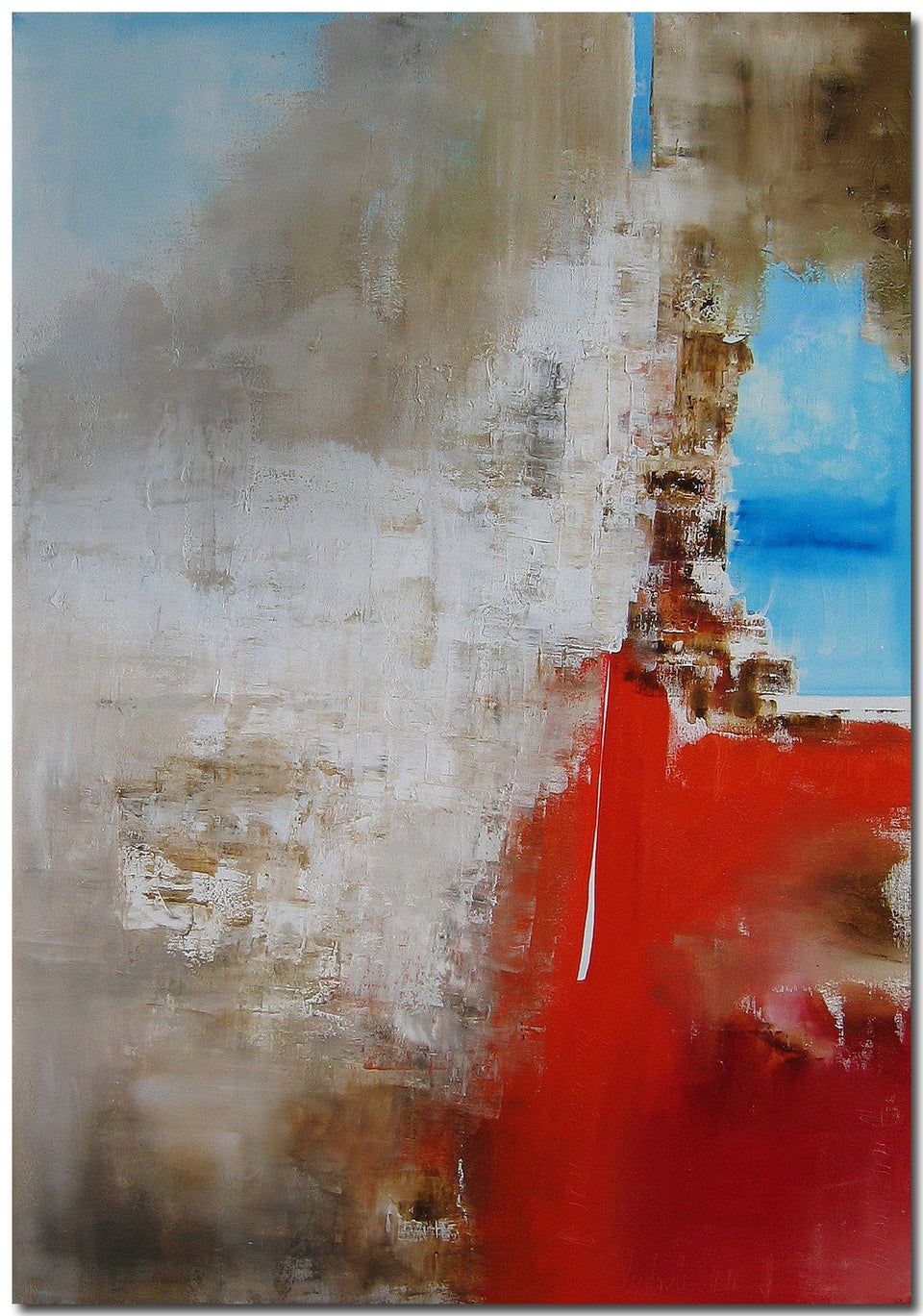 7104 peinture abstraite à l’huile - Peinture originale 116x81cm  artiste peintre L.Mar  galerie TACT Art abstrait & contemporain