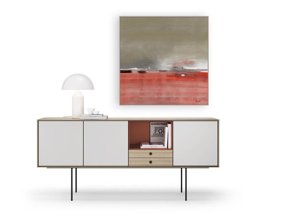 Village - paysage abstrait - Tableau abstrait  artiste peintre Ludovic Mariault  galerie TACT Art abstrait & contemporain