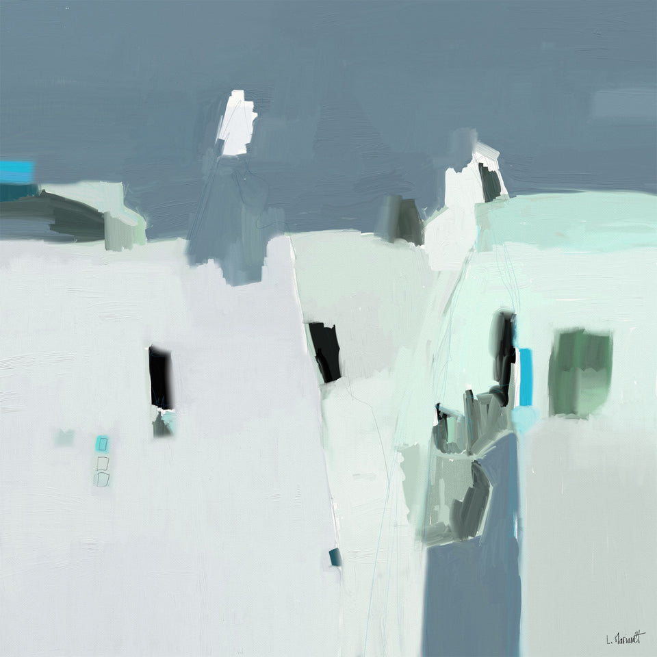 Face à Face - 709 peinture numérique digitale abstraite grise bleue verte - Peinture abstraite  artiste peintre Ludovic Mariault  galerie TACT Art abstrait & contemporain