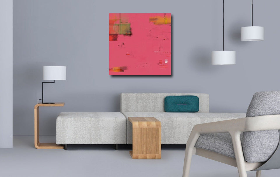 Monochrome rose, peinture abstraite - Œuvres d'art artiste peintre Octave Pixel galerie TACT Art abstrait & contemporain