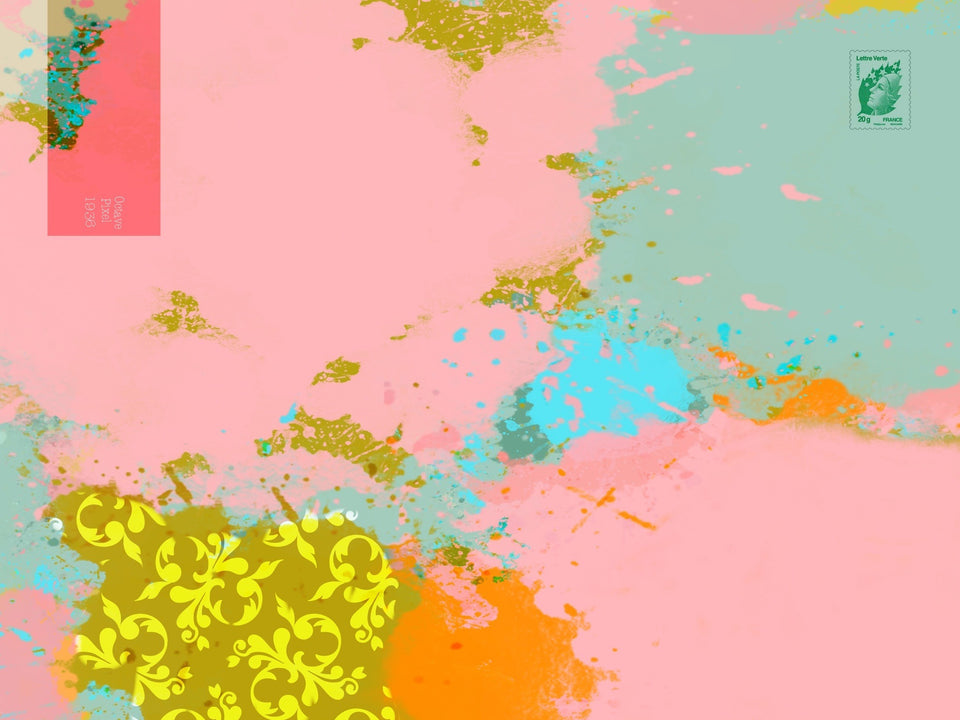 Map monde-1, - Collage graphic design  artiste graphiste Arthur Guérin  galerie TACT Art abstrait & contemporain