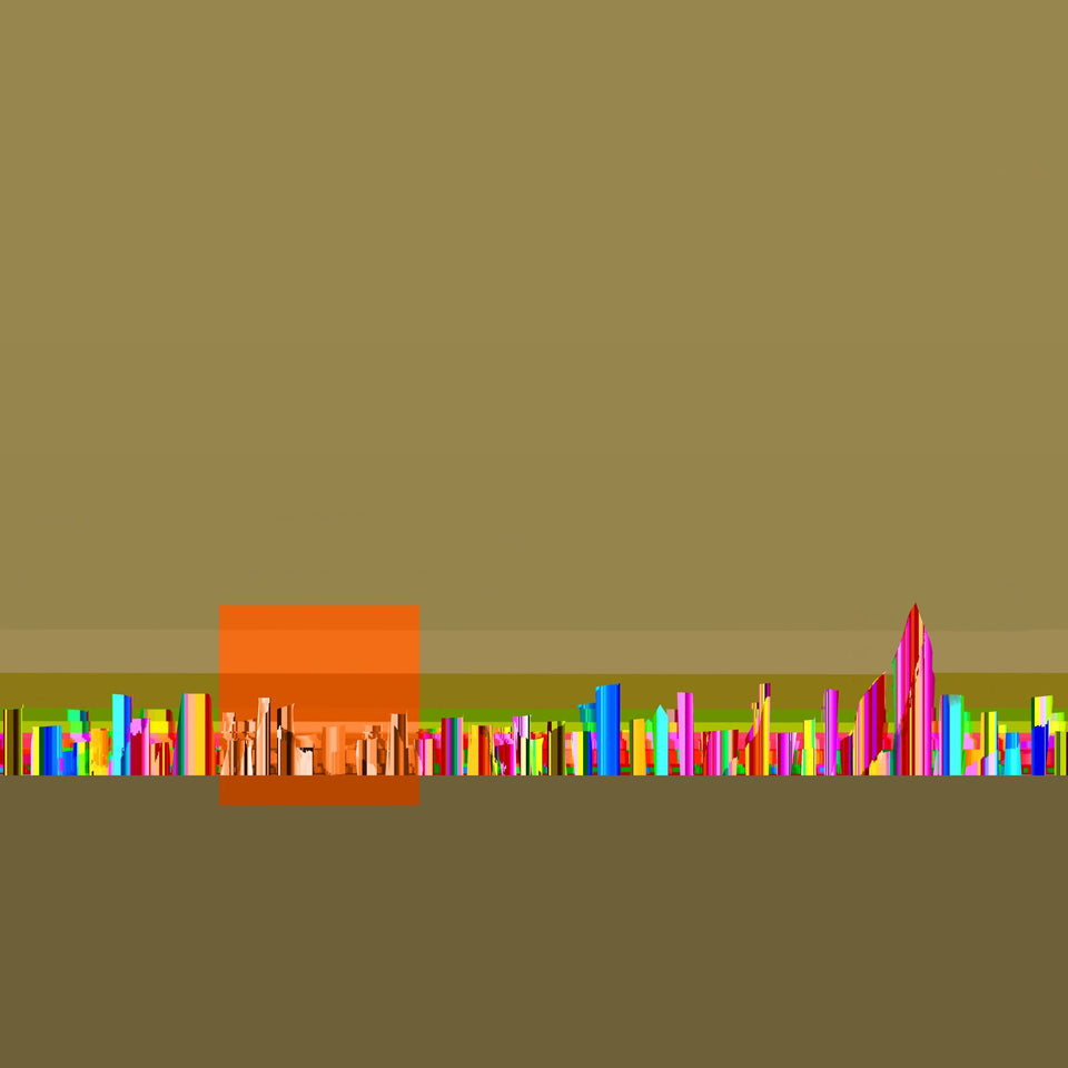 New York, paysage abstrait de ville - Tableaux design 40x40cm  artiste Victor Maillat  galerie TACT Art abstrait & contemporain