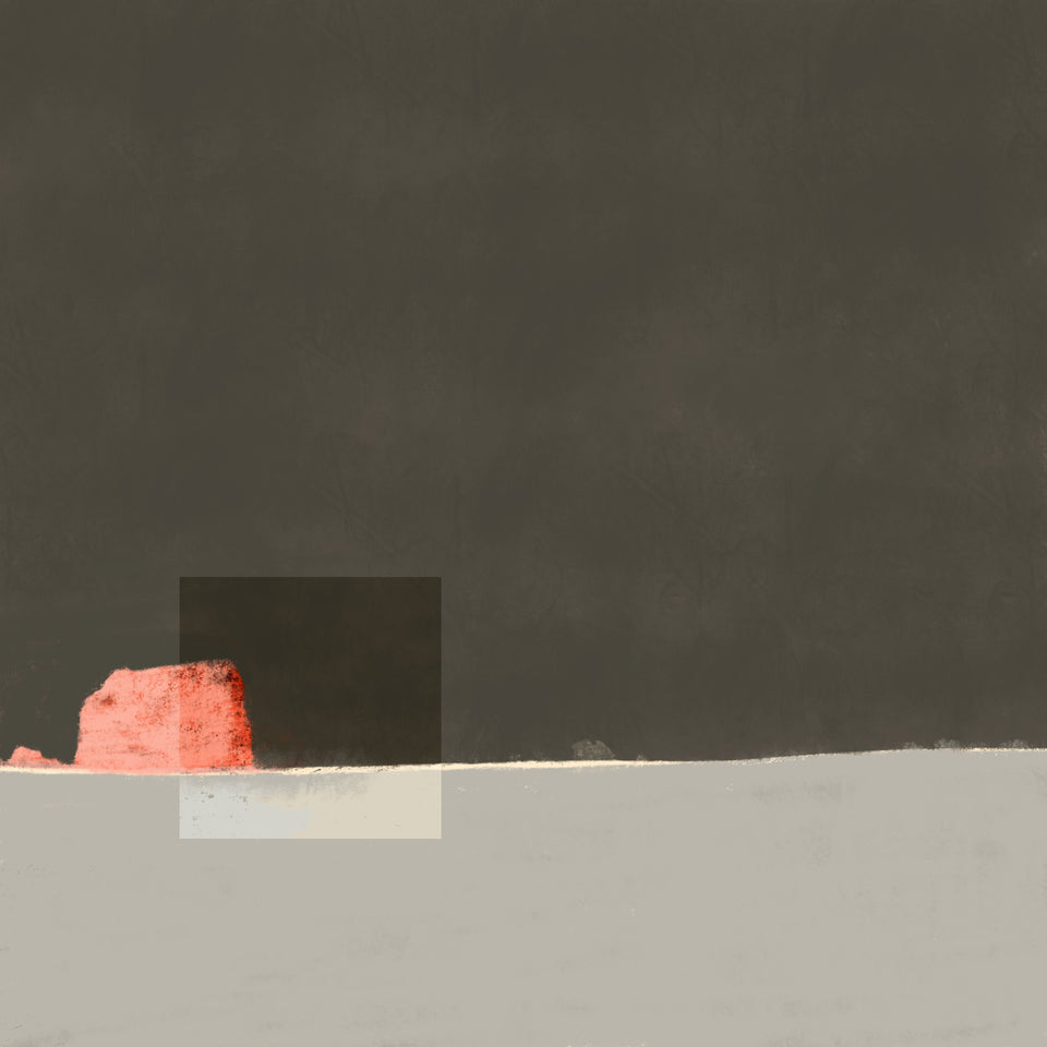 Paysage gris rose, peinture abstraite - Peinture moderne artiste peintre Octave Pixel galerie TACT Art abstrait & contemporain