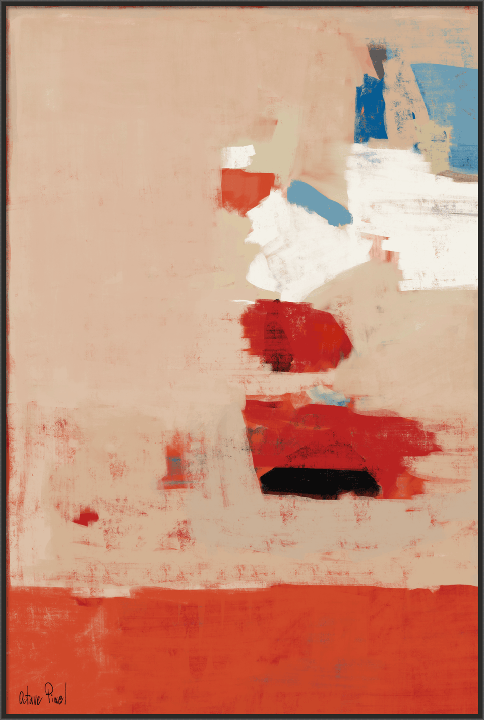 Dry water - abstractionism art - Tableau contemporain  artiste peintre Octave Pixel  galerie TACT Art abstrait & contemporain