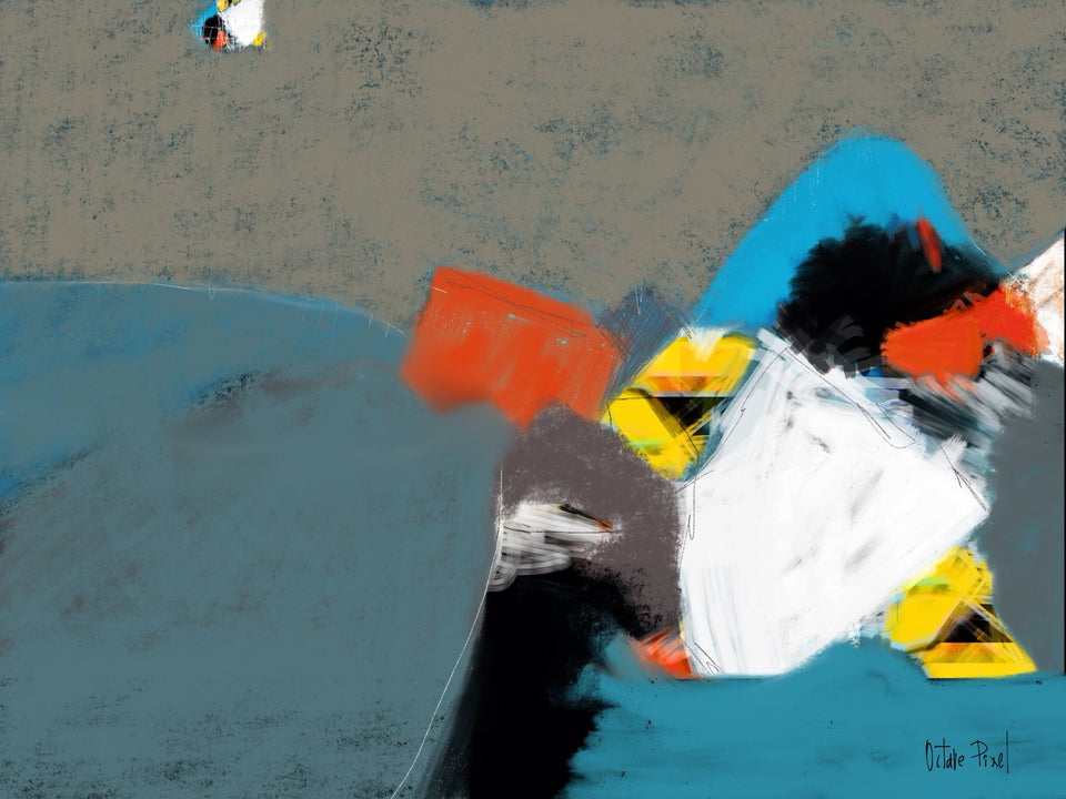 Romance, peinture abstraite - Œuvres d'art  artiste peintre Octave Pixel  galerie TACT Art abstrait & contemporain