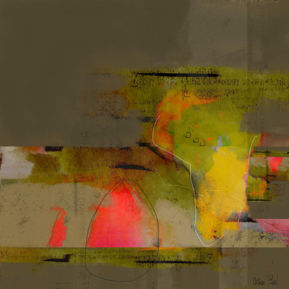 Des pas si loin, tableau abstrait - Peinture abstraite  artiste peintre Octave Pixel  galerie TACT Art abstrait & contemporain
