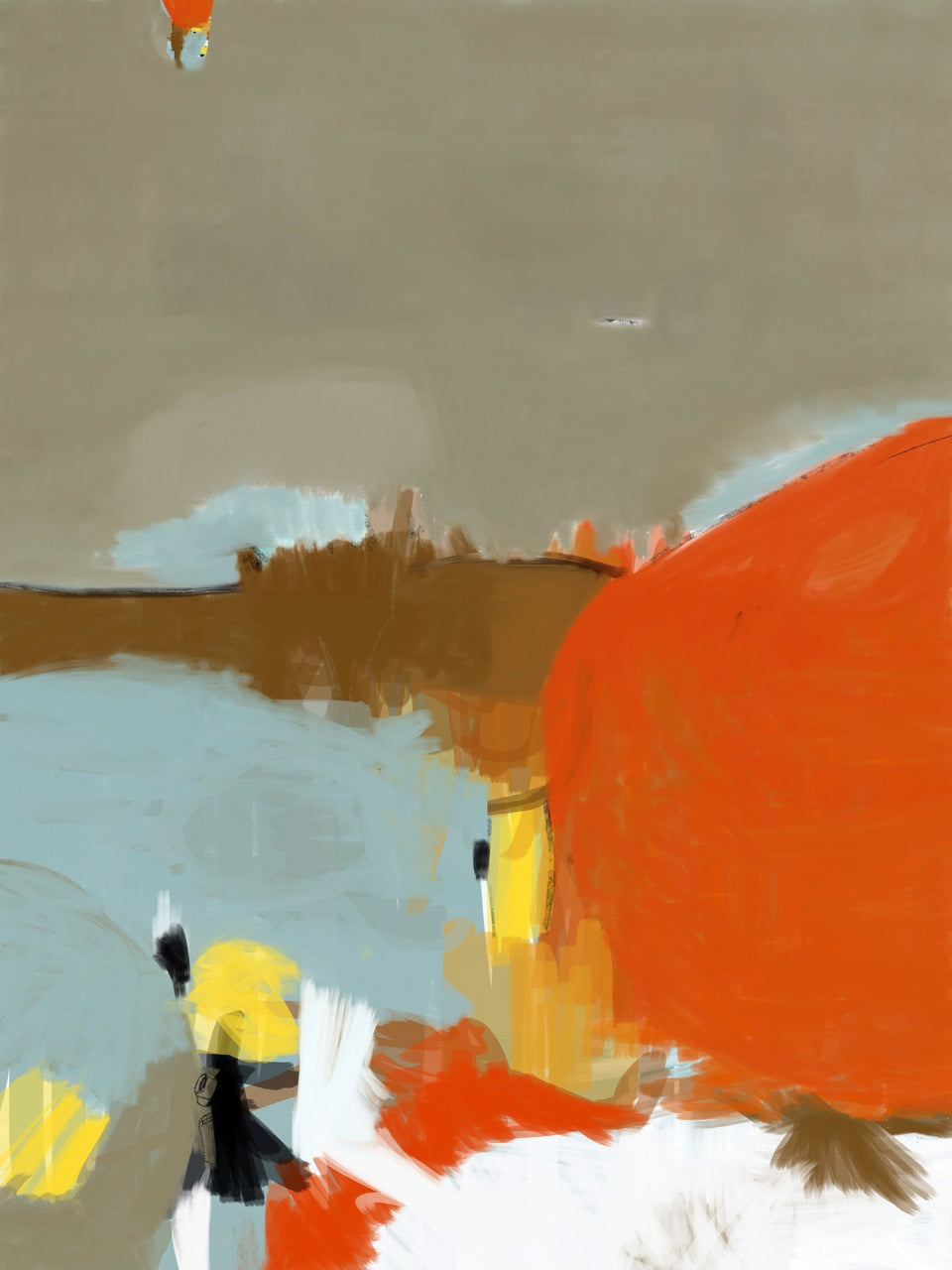 Le secret, tableau abstrait - Peinture originale 100x75cm artiste peintre Octave Pixel galerie TACT Art abstrait & contemporain