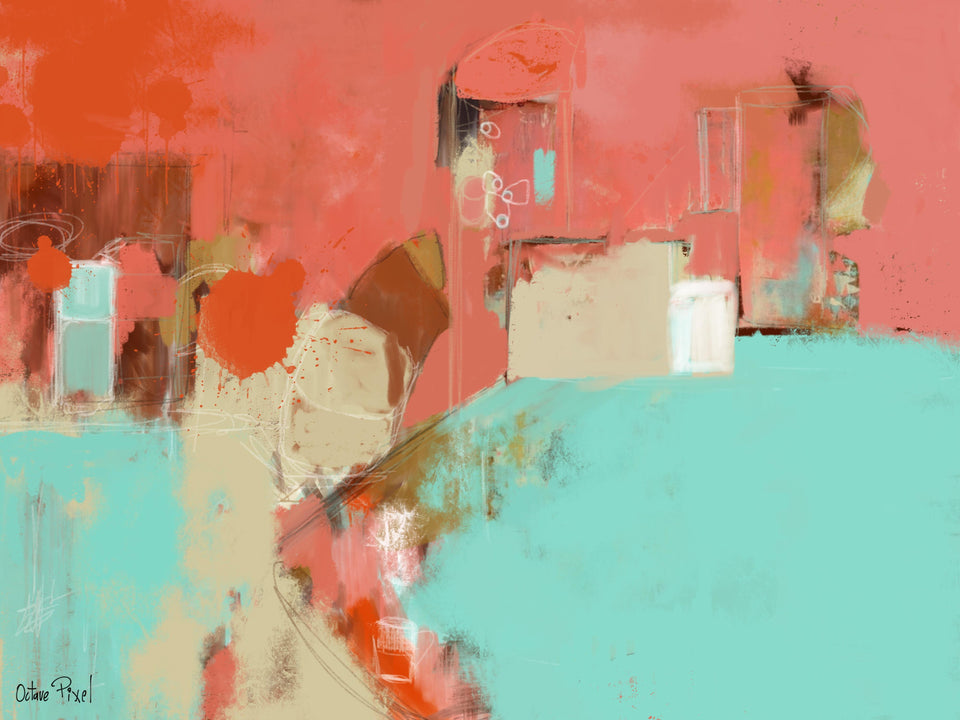 Abondance, tableau abstrait - Peinture abstraite  artiste peintre Octave Pixel  galerie TACT Art abstrait & contemporain