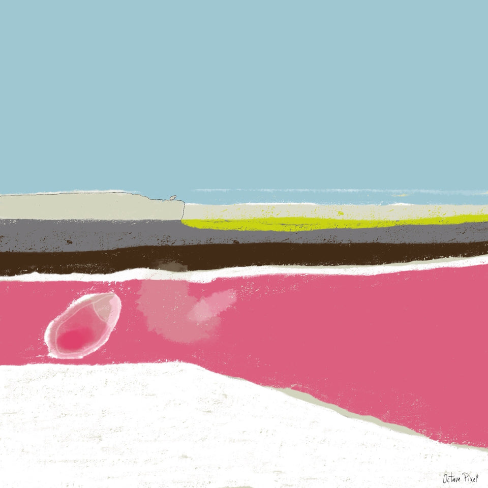  Bord de mer, paysage abstrait - Peinture paysage  artiste peintre Octave Pixel  galerie TACT Art abstrait & contemporain