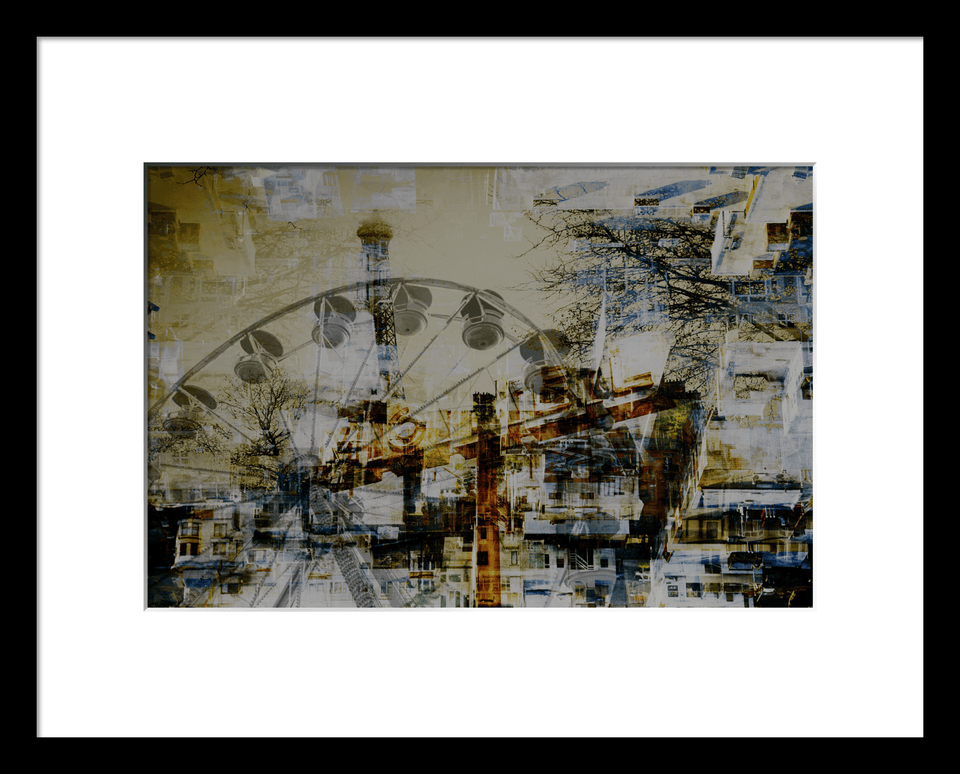 Circle tower 2, photographie édition limitée - Tirage en édition limitée avec cadre 50x40cm et passe-partout artiste Marc Doulat galerie TACT Art abstrait & contemporain