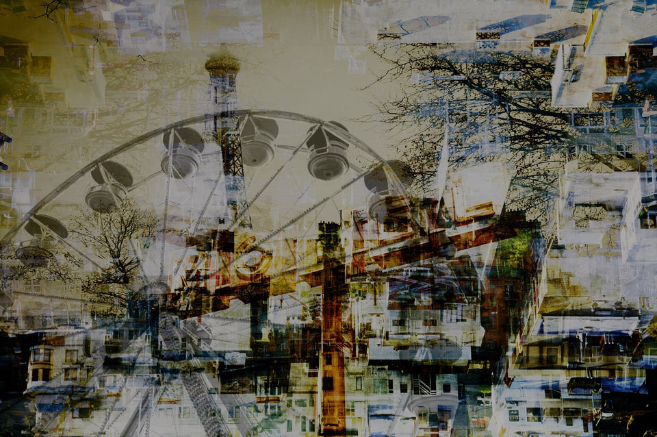  Circle tower 2, photographie d'art en édition limitée - Tirage en édition limitée avec cadre 50x40cm et passe-partout  artiste Marc Doulat  galerie TACT Art abstrait & contemporain