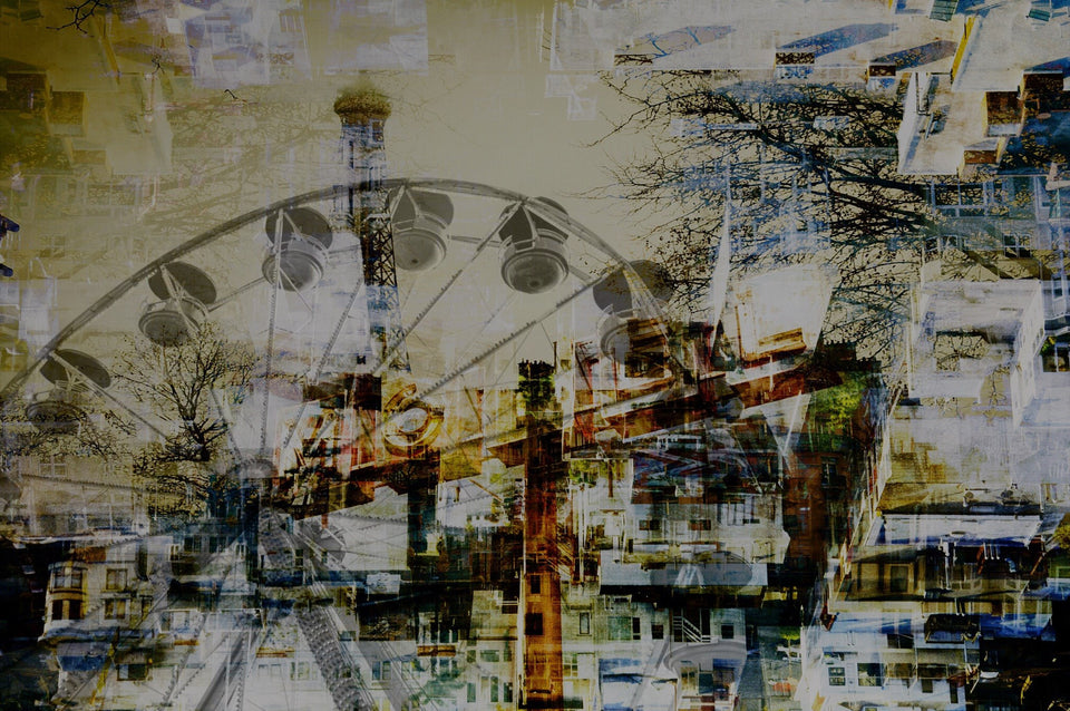 Circle tower 2, photographie d'art en édition limitée - Tirage en édition limitée avec cadre 50x40cm et passe-partout artiste Marc Doulat galerie TACT Art abstrait & contemporain