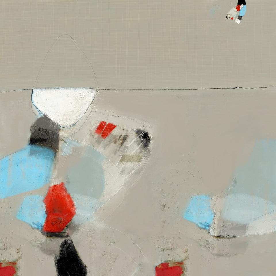 Juste après, tableau abstrait - tableau contemporain 100x100cm artiste peintre Octave Pixel galerie TACT Art abstrait & contemporain