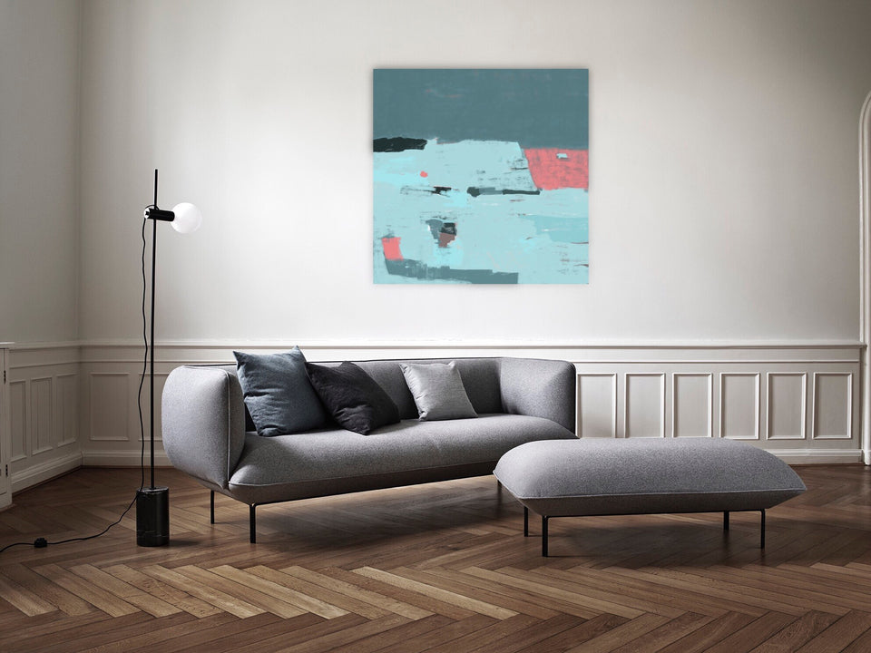 Roc - marine abstraite - Tableau abstrait  artiste peintre Octave Pixel  galerie TACT Art abstrait & contemporain