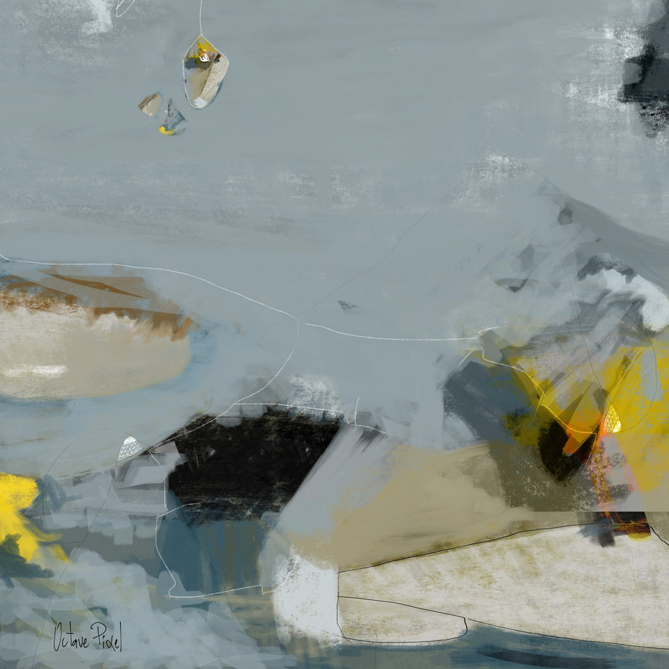 Abysse, tableau abstrait - Tableau abstrait  artiste peintre Octave Pixel  galerie TACT Art abstrait & contemporain