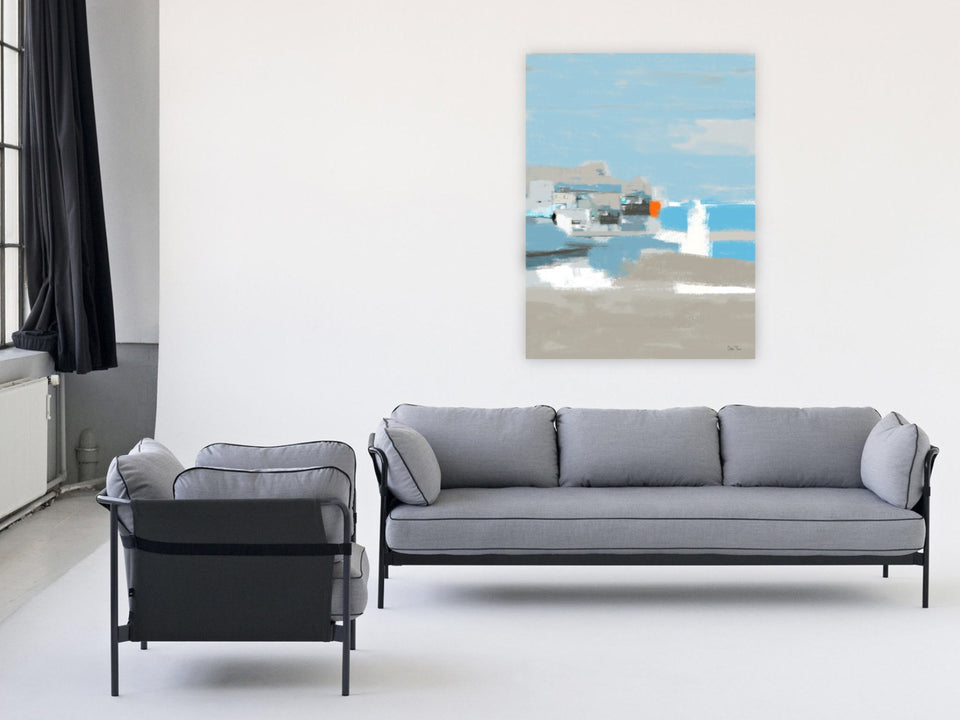 Monemvasia, marine d'un paysage abstrait - Œuvres d'art  artiste peintre Octave Pixel  galerie TACT Art abstrait & contemporain