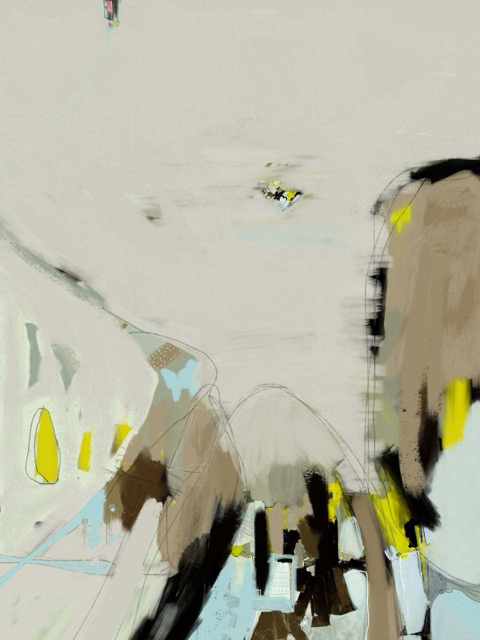 Tentation, tableau abstrait - Tableau abstrait  artiste peintre Octave Pixel  galerie TACT Art abstrait & contemporain