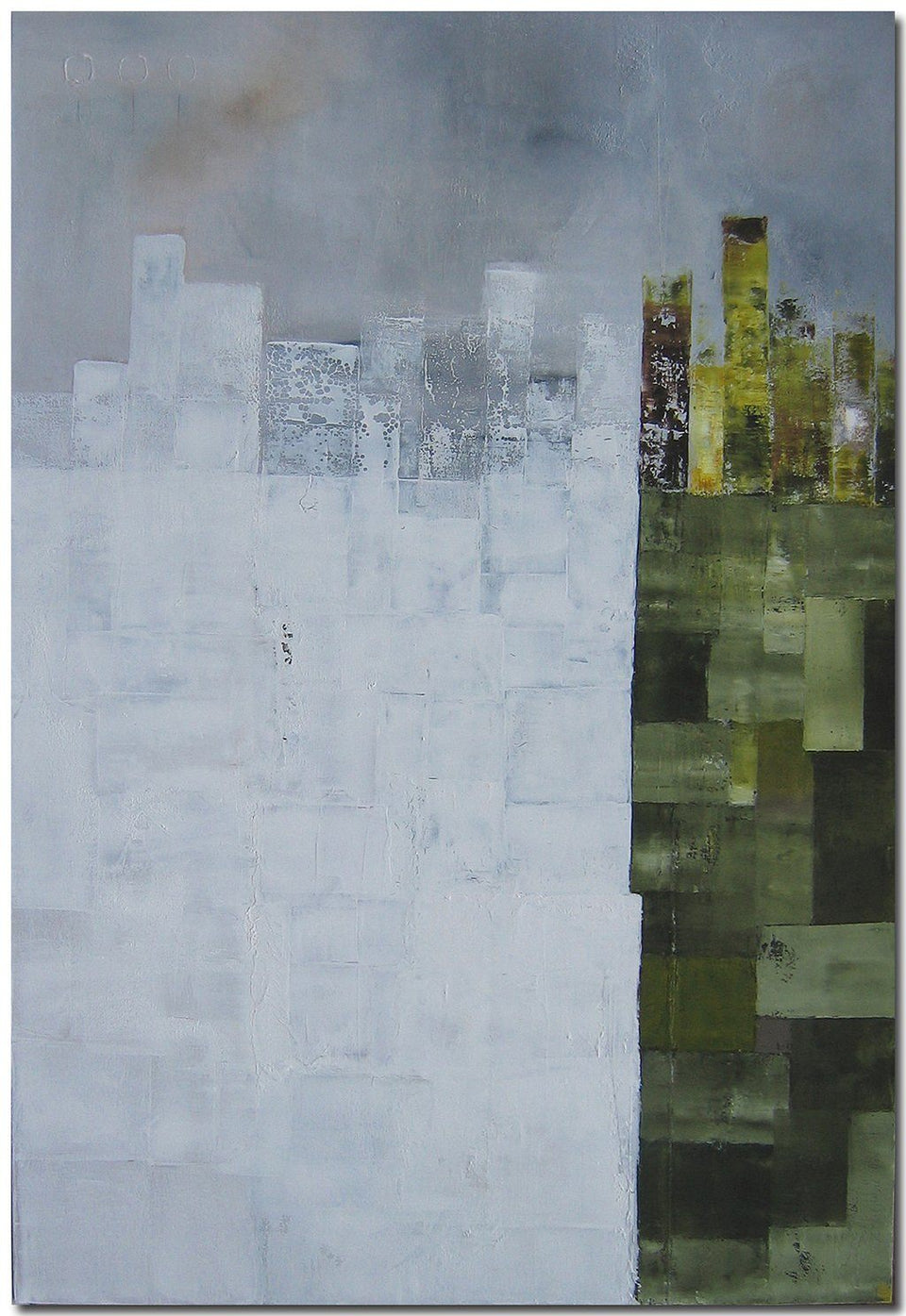  Ville abstraite - Peinture originale 130x89cm  artiste peintre L.Mar  galerie TACT Art abstrait & contemporain