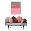 Tableau abstrait rose gris style Rothko