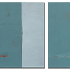 Diptyque abstrait - peinture à l’huile
