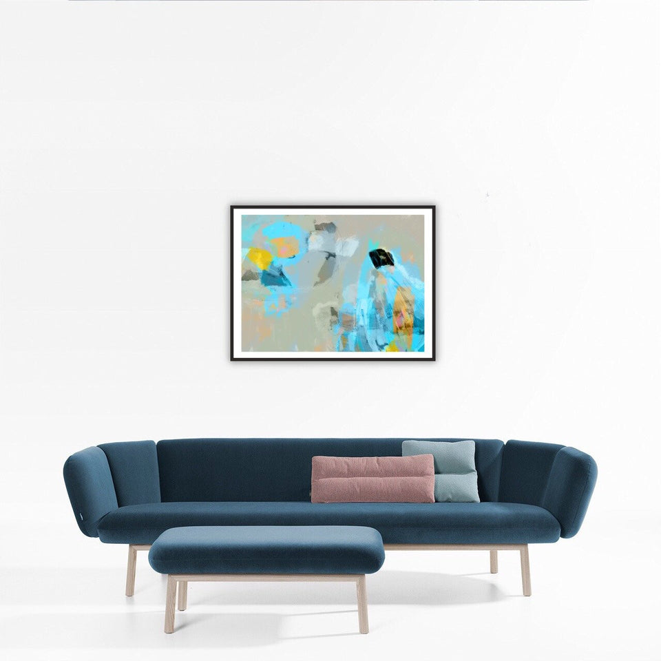  Blue flight - Art prints - Artwork  artiste peintre Octave Pixel  galerie TACT Art abstrait & contemporain