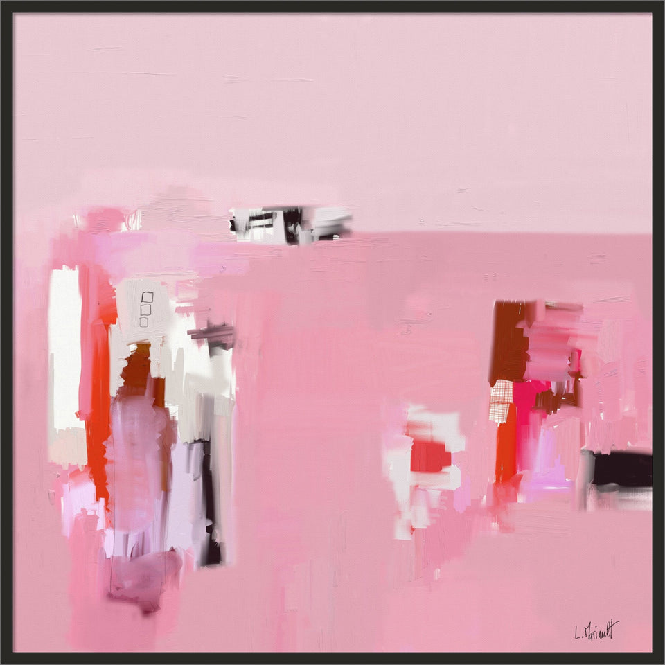  Le point de rencontre - 705 peinture abstraite rose - Peinture abstraite  artiste peintre Ludovic Mariault  galerie TACT Art abstrait & contemporain