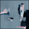 Mystère - 708 Edition d'art contemporain abstrait bleu gris souris signé par l'artiste