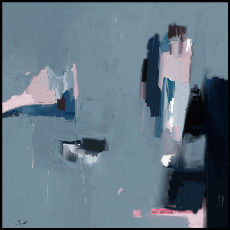  Mystère - 708 Edition d'art contemporain abstrait bleu gris souris signé par l'artiste - Peinture abstraite  artiste peintre Ludovic Mariault  galerie TACT Art abstrait & contemporain