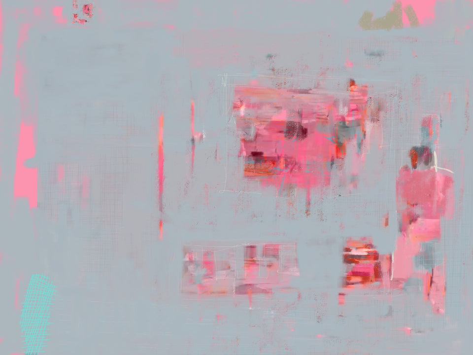  La Reine, tableau abstrait - Peinture numérique 100x75cm  artiste peintre Octave Pixel  galerie TACT Art abstrait & contemporain