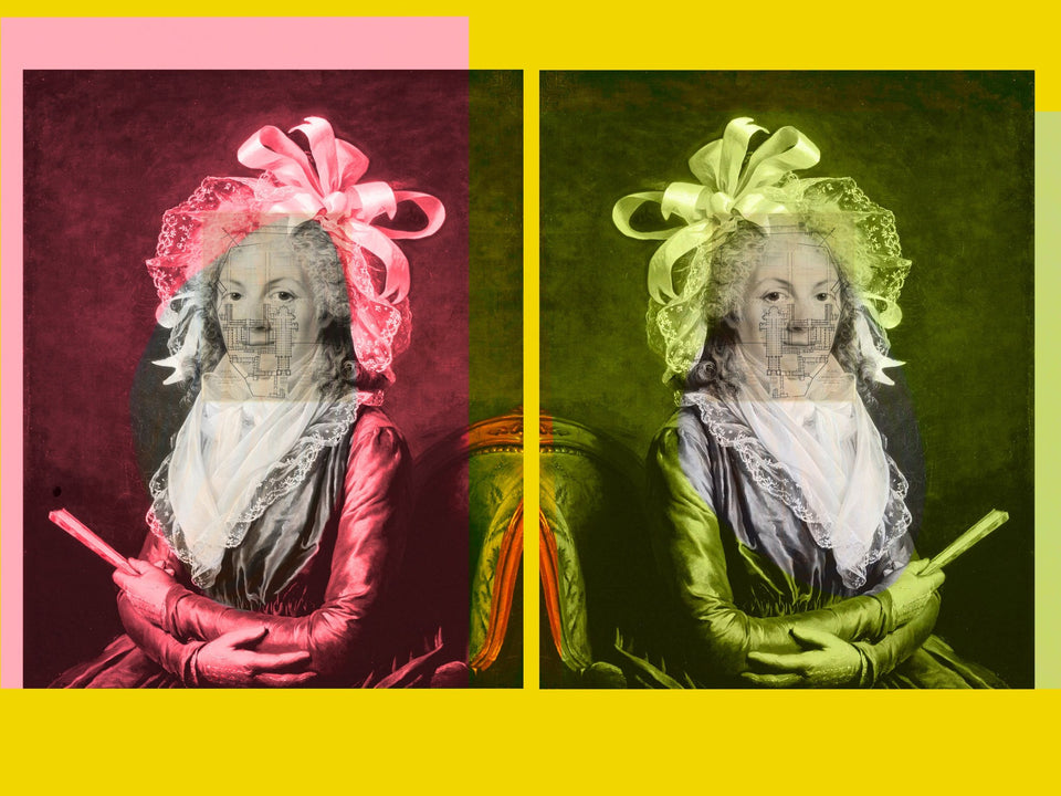  Madame de Genlis, 1780 - Œuvres d'art  artiste graphiste Arthur Guérin  galerie TACT Art abstrait & contemporain