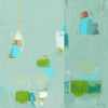 Dualité turquoise, tableau abstrait