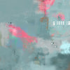 Ascension, tableau abstrait coloré de bleu turquoise
