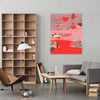 Provence Paysage abstrait rouge rose