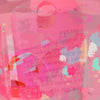 Saveur partagée, tableau abstrait rose