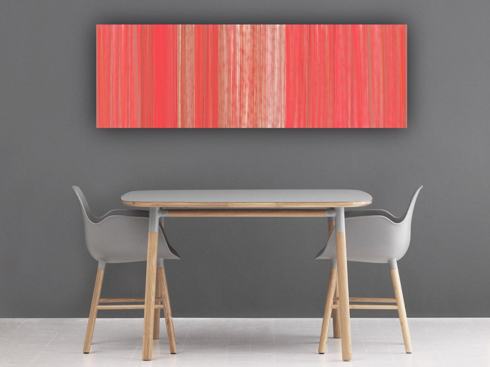  3879 lignes de peinture abstraite rouge rose terracotta - Tableau design  artiste graphiste Gabriella Conti  galerie TACT Art abstrait & contemporain