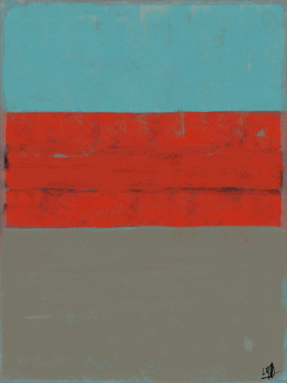  Gris rouge bleu, - Peinture abstraite  artiste peintre Ludwig Mario  galerie TACT Art abstrait & contemporain