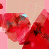 Pot rouge, peinture abstraite