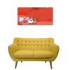 Peinture moderne rouge terracotta