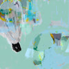 Envol azuré, tableau abstrait