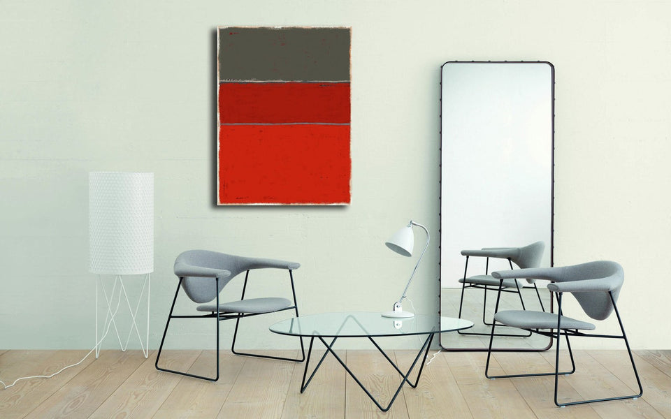  Paysage rouge, peinture abstraite - Œuvres d'art  artiste peintre Ludwig Mario  galerie TACT Art abstrait & contemporain