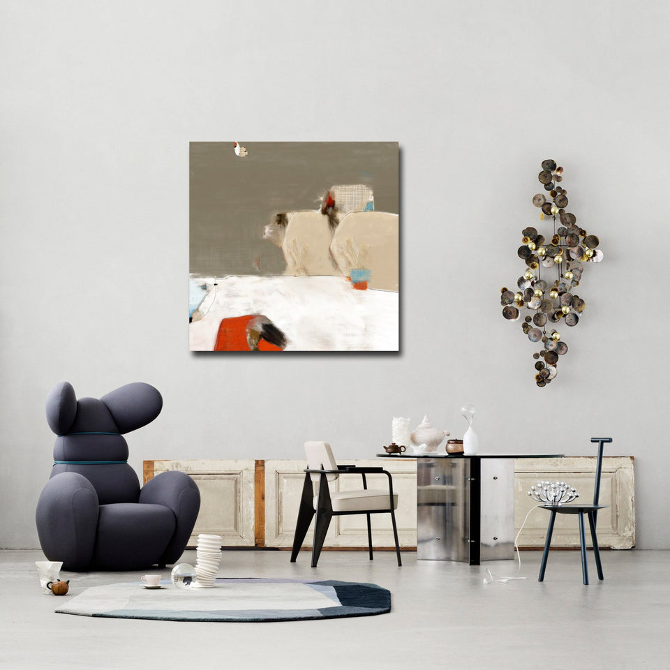  L'attente, tableau abstrait - Tableau abstrait  artiste peintre Octave Pixel  galerie TACT Art abstrait & contemporain