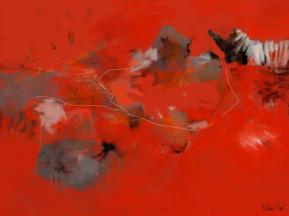  Un autre regard, tableau abstrait - Œuvres d'art  artiste peintre Octave Pixel  galerie TACT Art abstrait & contemporain