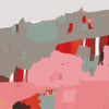 Paysage abstrait rose rouge framboise